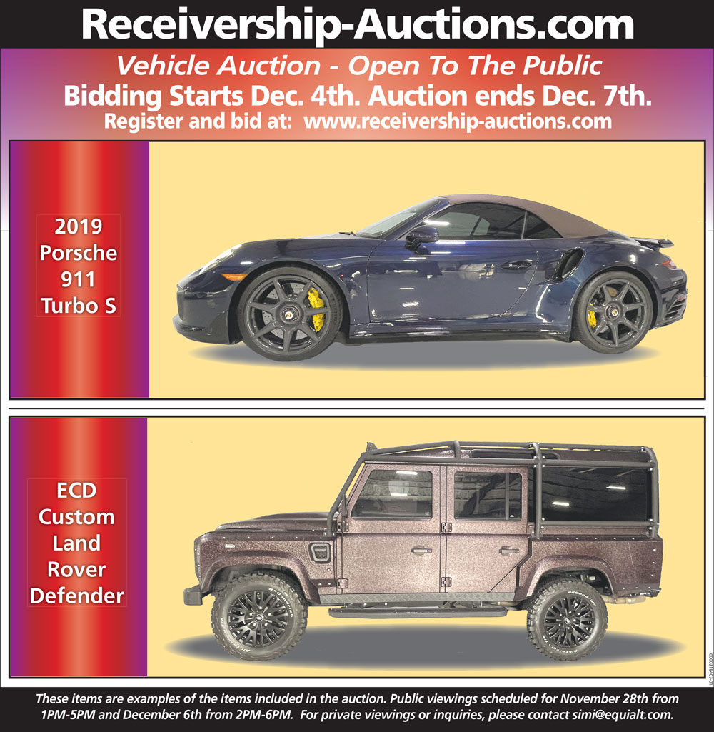 Vehicle Auction December 4th - December 7th