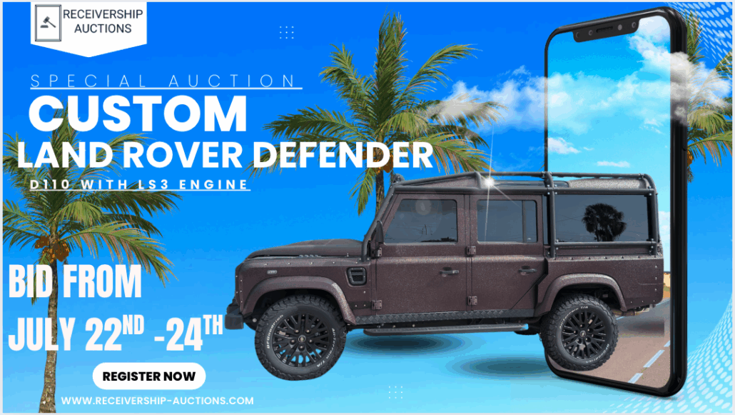 Special Auction Custom Land Rover Defender July 22nd - July 24th